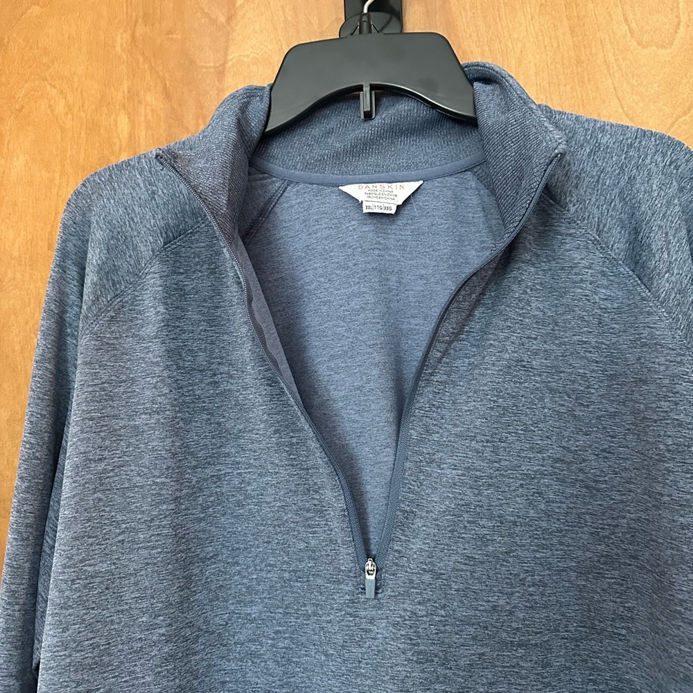 Danskin XXL super soft long sleeve quarter zipper stone wash Malenage - Picture 4 of 6